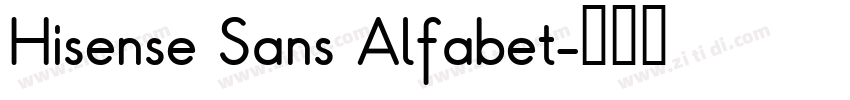 Hisense Sans Alfabet字体转换